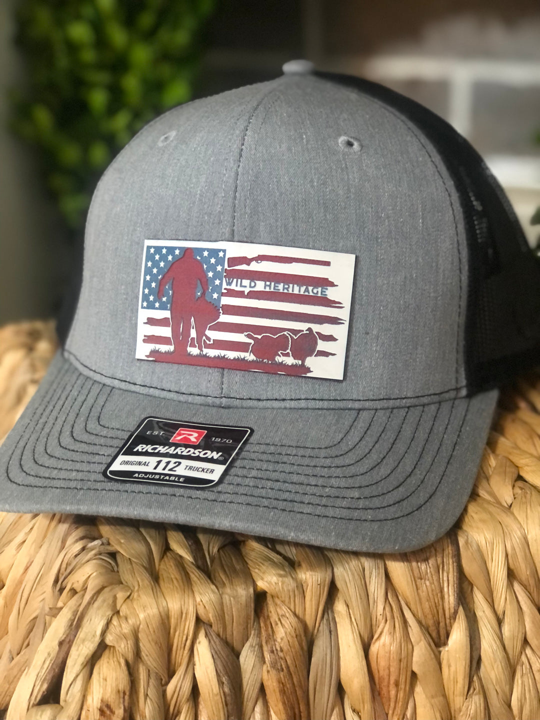 Turkey Hunter US Flag Richardson 112 Trucker Snapback Hat
