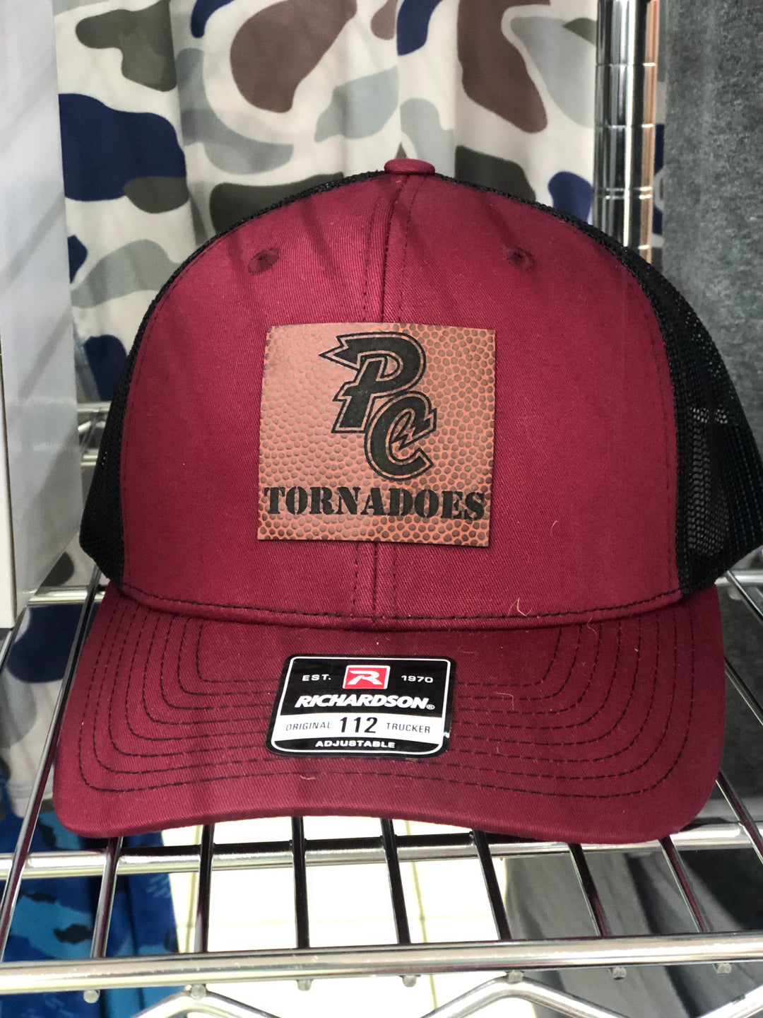 Pickens County High School Richardson 112 Trucker Snapback Hat  - Square Football Leather