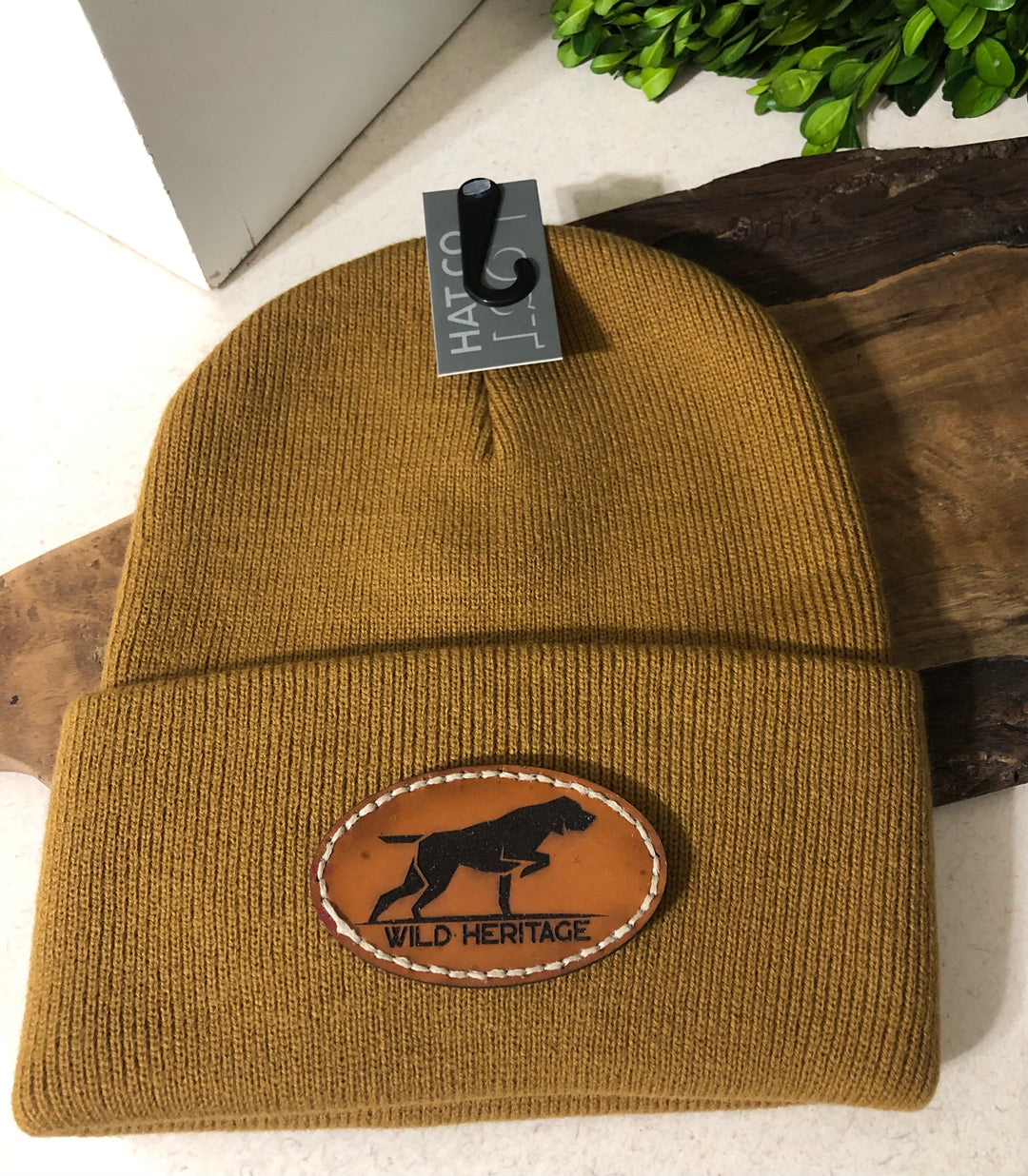 Wild Heritage Premium Collection - Lost Hat Co. Beanie with stitched leather Pointer Patch