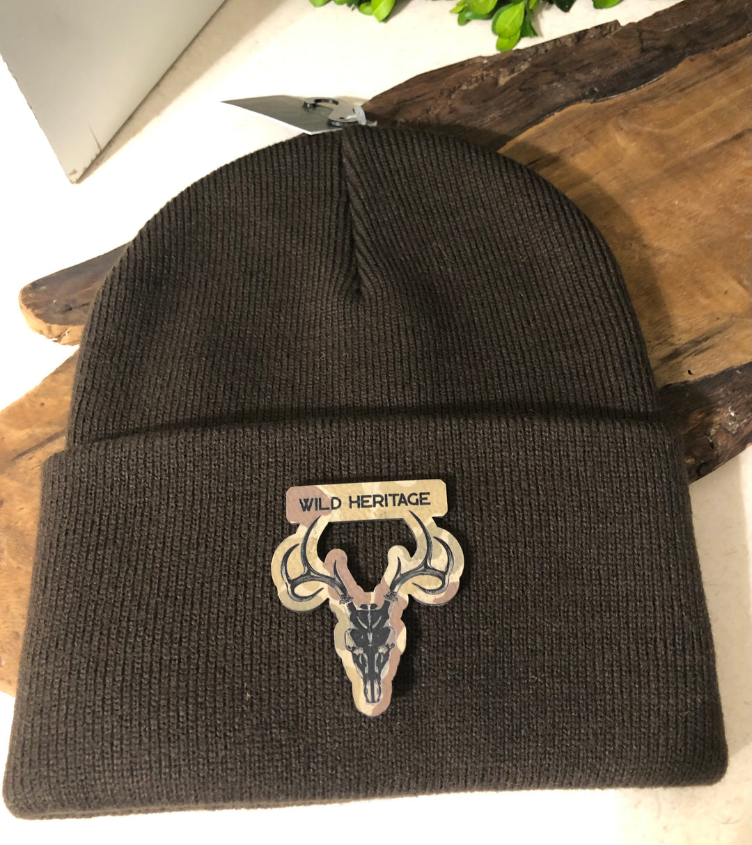 Wild Heritage Premium Collection - Lost Hat Co. Beanie with Camo Deer Skull Patch