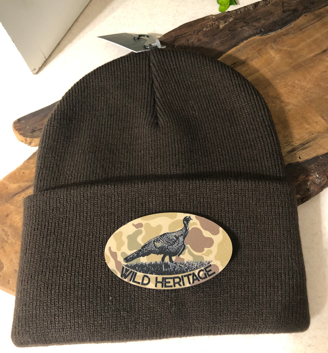 Wild Heritage Premium Collection - Lost Hat Co. Mud Beanie Camo Turkey Patch