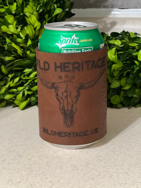 Leather Custom Engraved Can Wrap