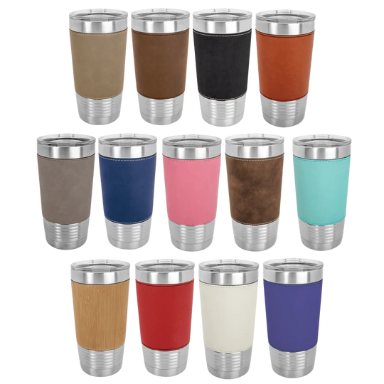 Tumbler (20oz) - Leatherette custom engraved