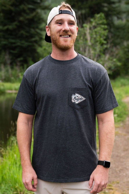 Classic Deer Camo Arrowhead - SS - Heather Black