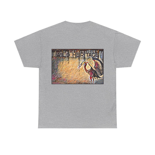 Great Blue Heron Unisex Heavy Cotton Tee