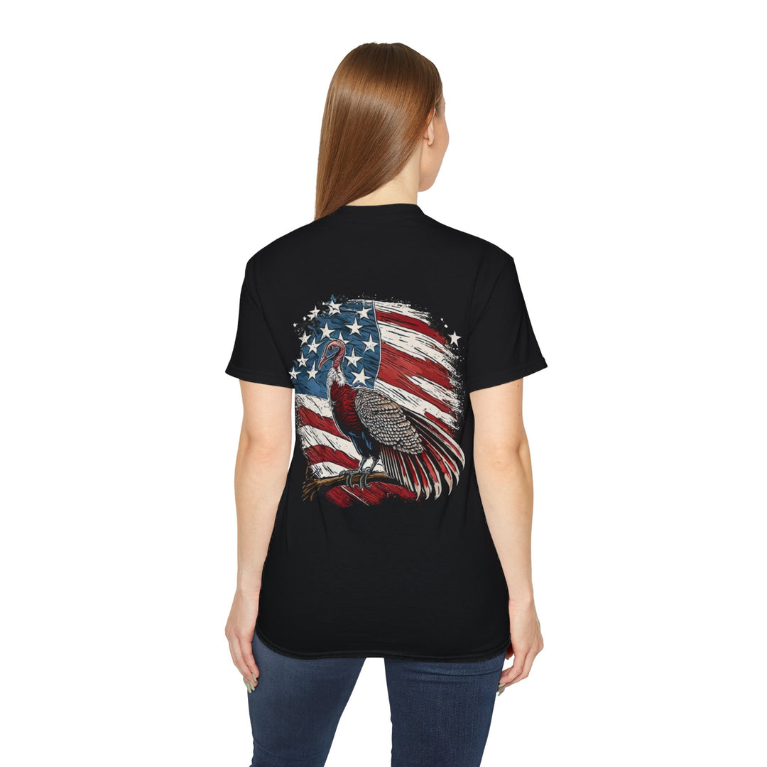 Wild Turkey American Flag Unisex Ultra Cotton Tee