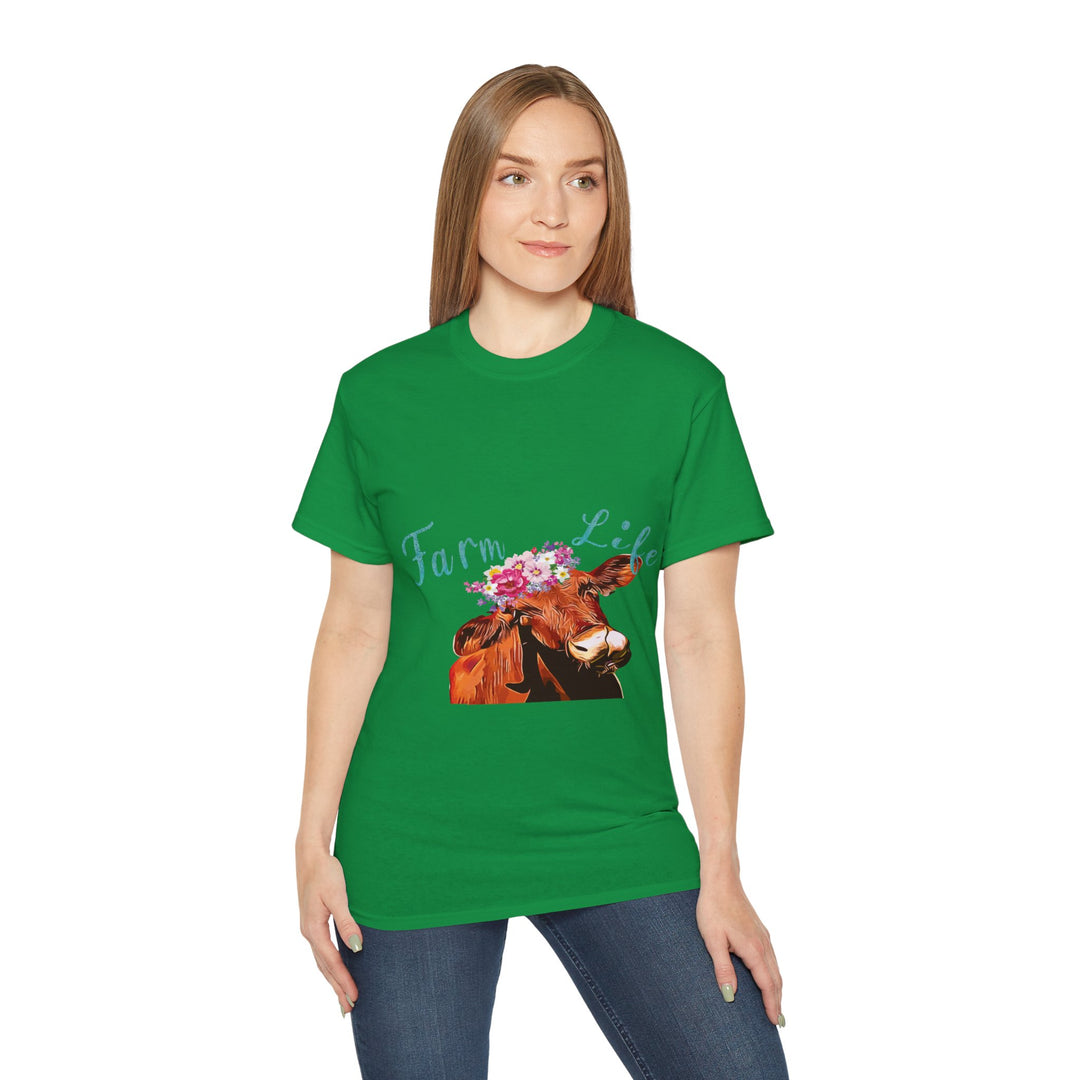 Farm Life Cow Unisex Ultra Cotton Tee