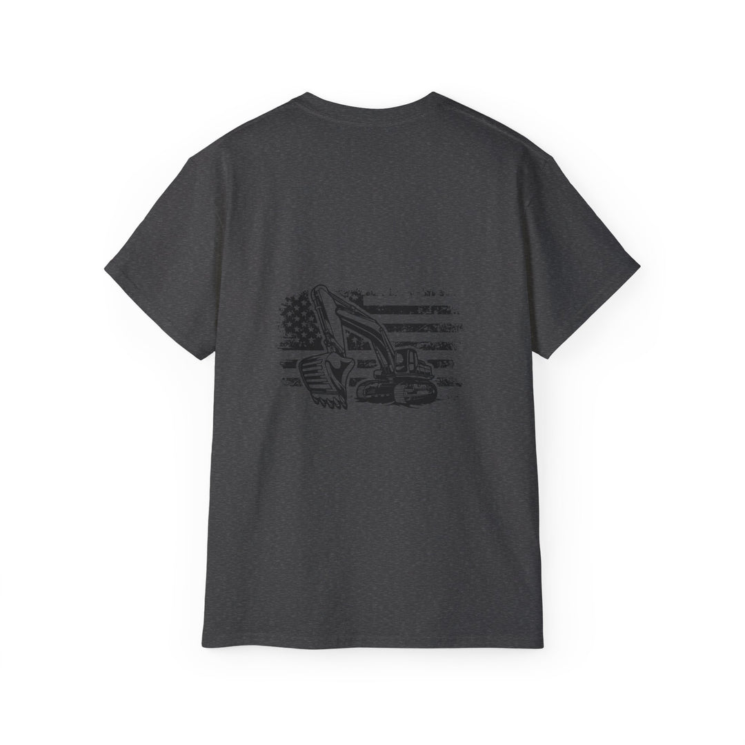 Excavator with Flag Unisex Ultra Cotton Tee