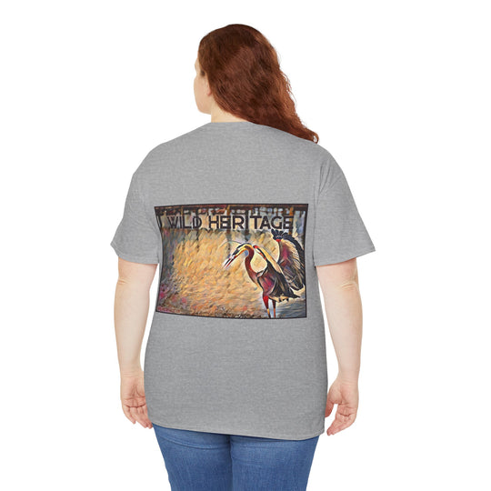 Great Blue Heron Unisex Heavy Cotton Tee