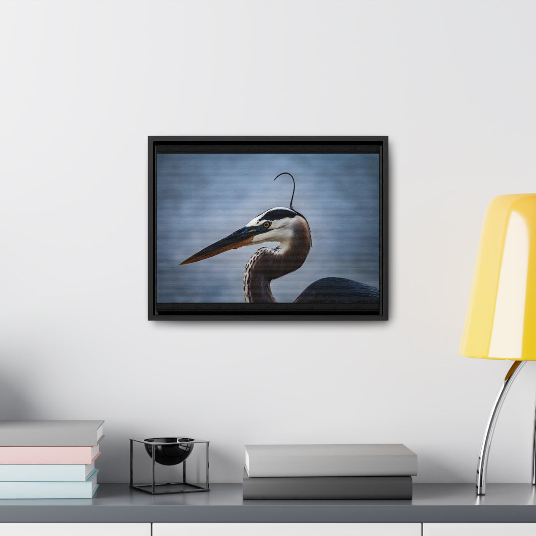 Great Blue Heron - Gallery Canvas Wraps, Horizontal Frame