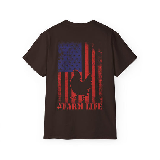 Chicken and Flag #Farm Life Unisex Ultra Cotton Tee