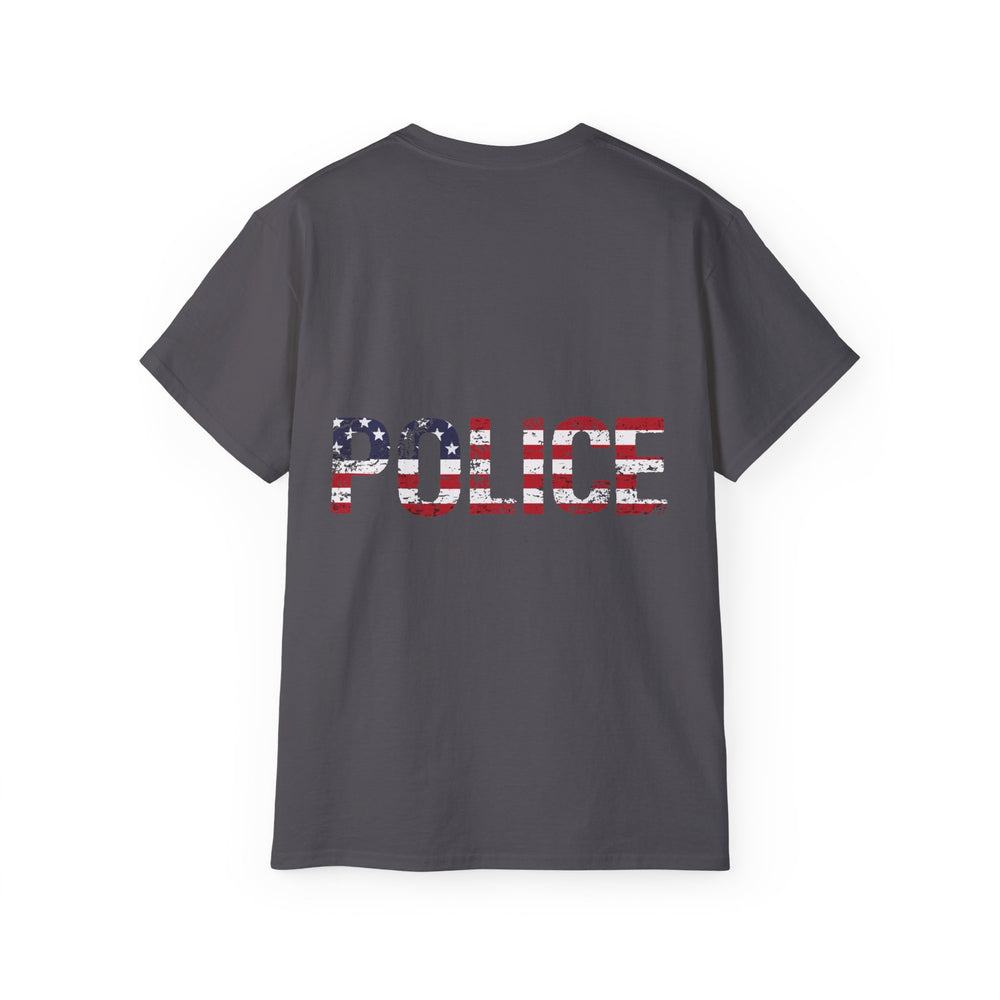 Police Flag Text Unisex Ultra Cotton Tee