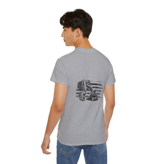 Excavator with Flag Unisex Ultra Cotton Tee