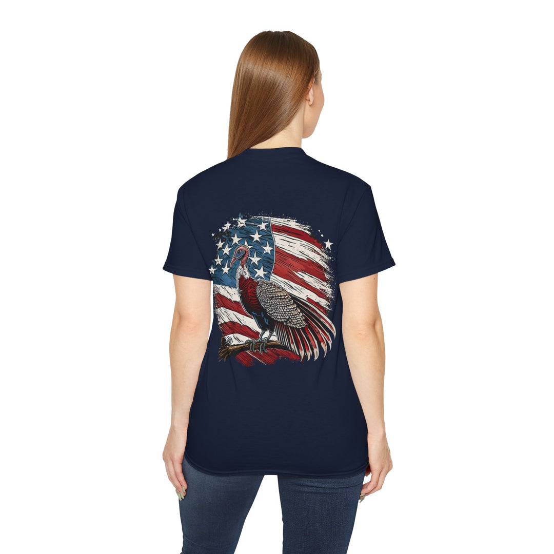 Wild Turkey American Flag Unisex Ultra Cotton Tee