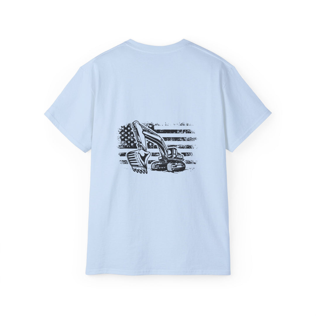 Excavator with Flag Unisex Ultra Cotton Tee