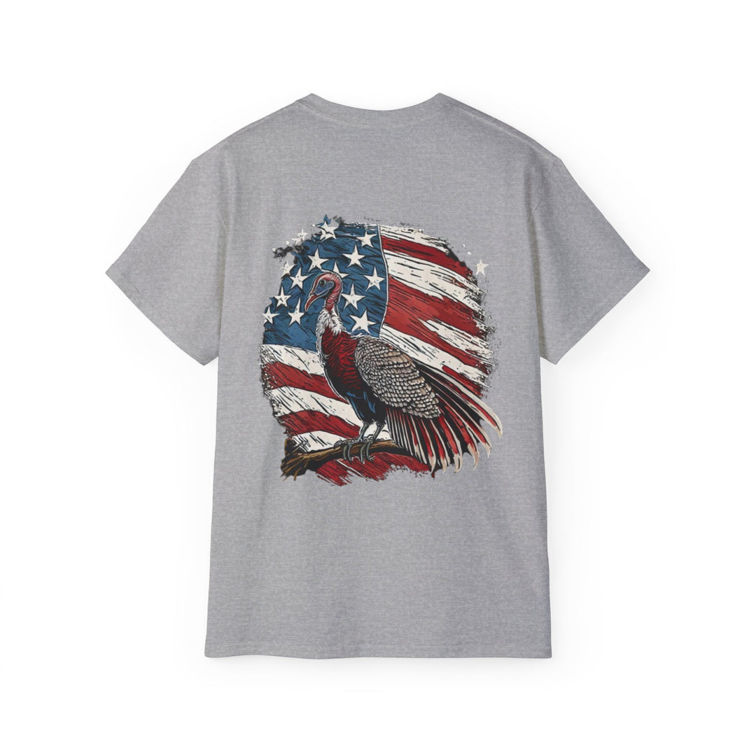 Wild Turkey American Flag Unisex Ultra Cotton Tee