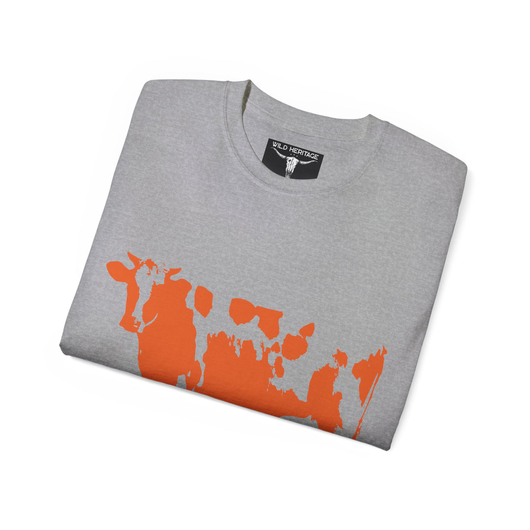 Orange Cow Unisex Ultra Cotton Tee