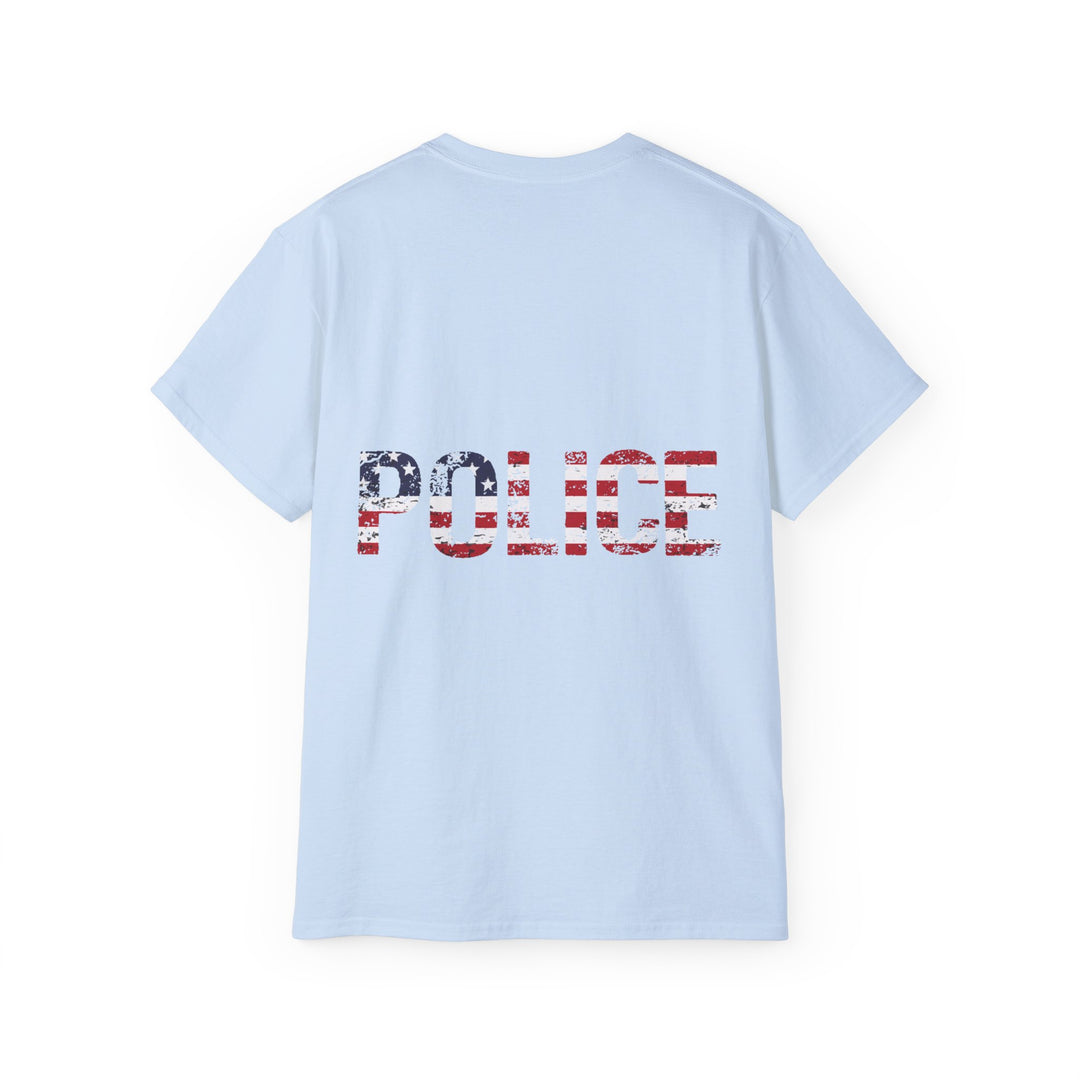 Police Flag Text Unisex Ultra Cotton Tee