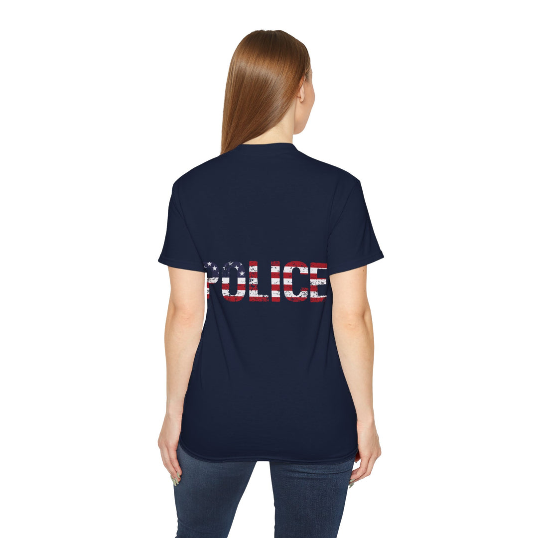 Police Flag Text Unisex Ultra Cotton Tee