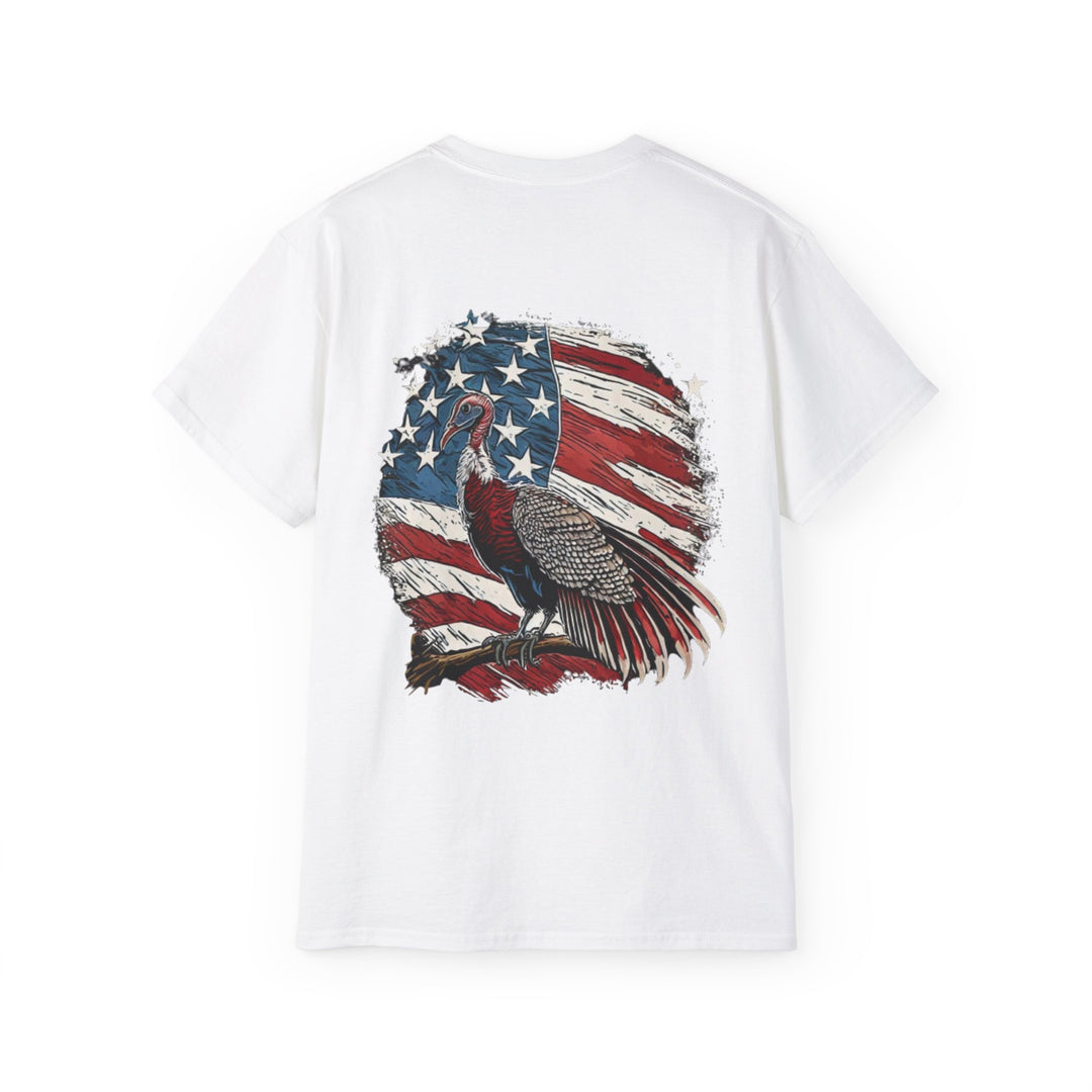 Wild Turkey American Flag Unisex Ultra Cotton Tee