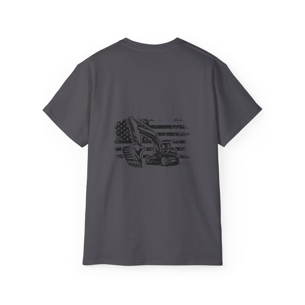 Excavator with Flag Unisex Ultra Cotton Tee