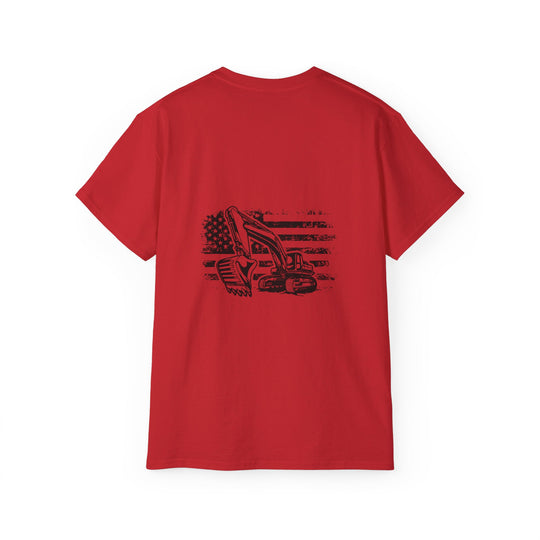 Excavator with Flag Unisex Ultra Cotton Tee