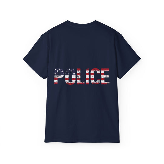 Police Flag Text Unisex Ultra Cotton Tee