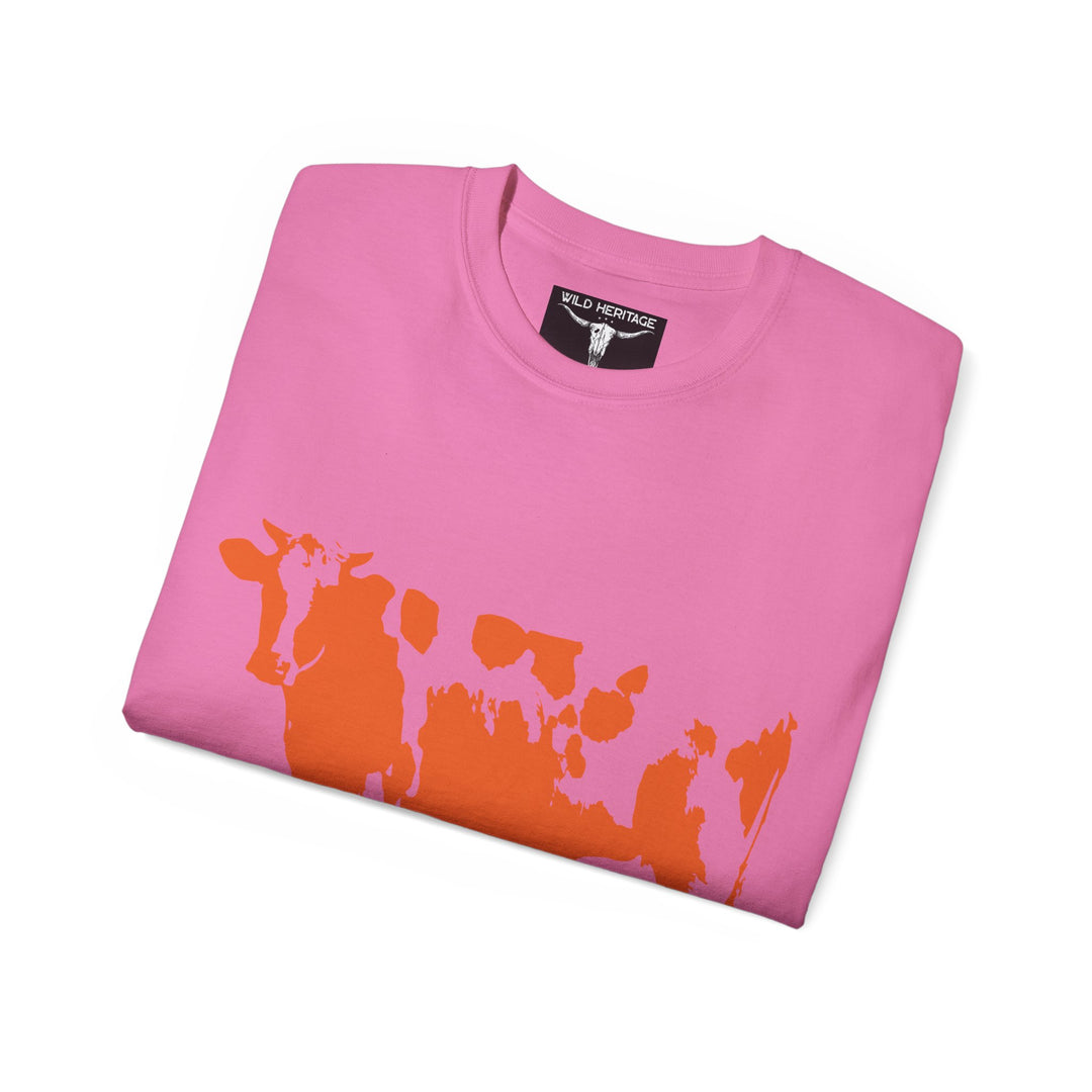 Orange Cow Unisex Ultra Cotton Tee