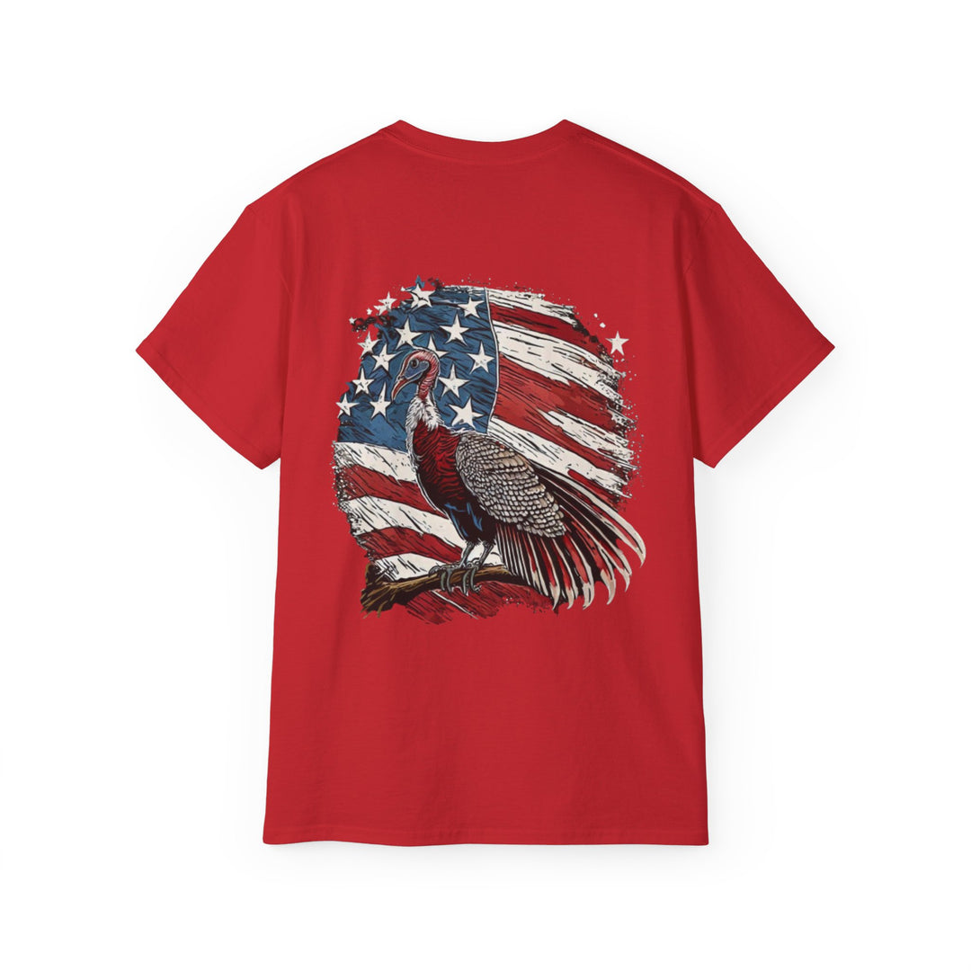 Wild Turkey American Flag Unisex Ultra Cotton Tee