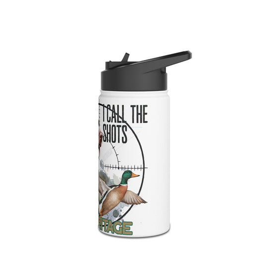 I Call The Shots Wrap Stainless Steel Water Bottle, Standard Lid