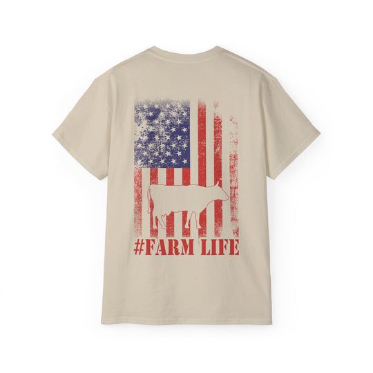 Cow and Flag #Farm Life Unisex Ultra Cotton Tee