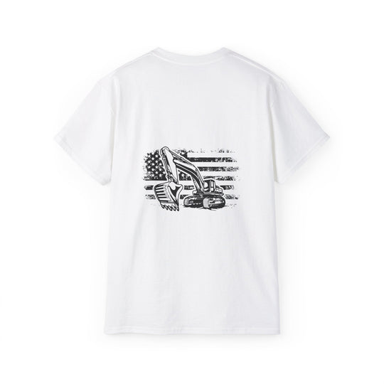 Excavator with Flag Unisex Ultra Cotton Tee