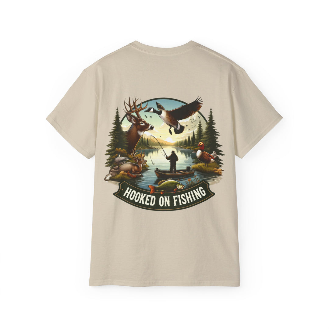 Hooked on Fishing Scene Unisex Ultra Cotton Tee