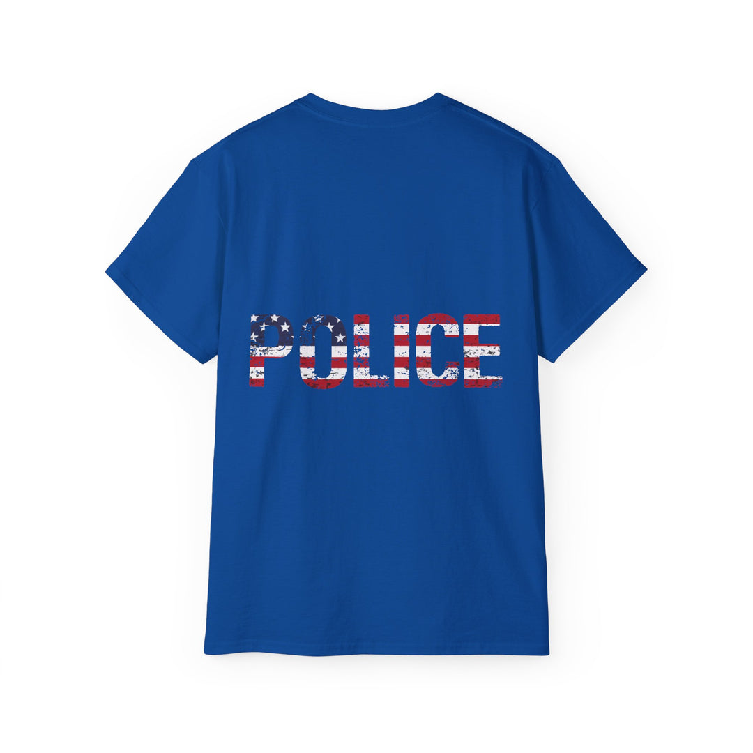 Police Flag Text Unisex Ultra Cotton Tee