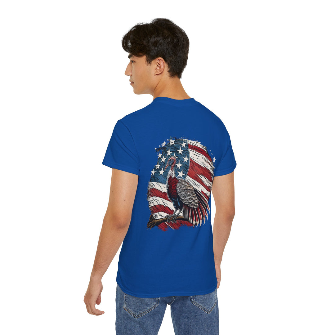 Wild Turkey American Flag Unisex Ultra Cotton Tee