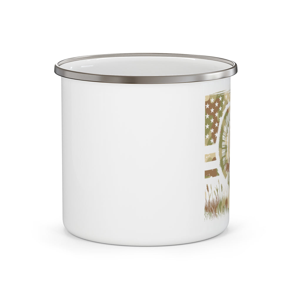 Camo Turkey Enamel Camping Mug