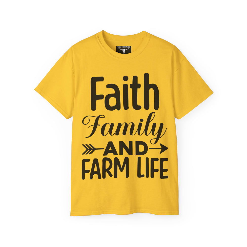 Faith, Family, and Farm Life Unisex Ultra Cotton Tee