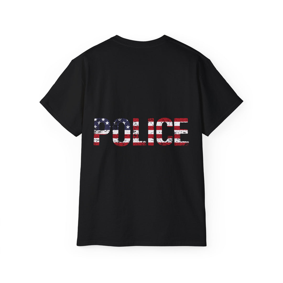 Police Flag Text Unisex Ultra Cotton Tee