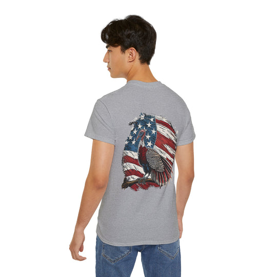 Wild Turkey American Flag Unisex Ultra Cotton Tee