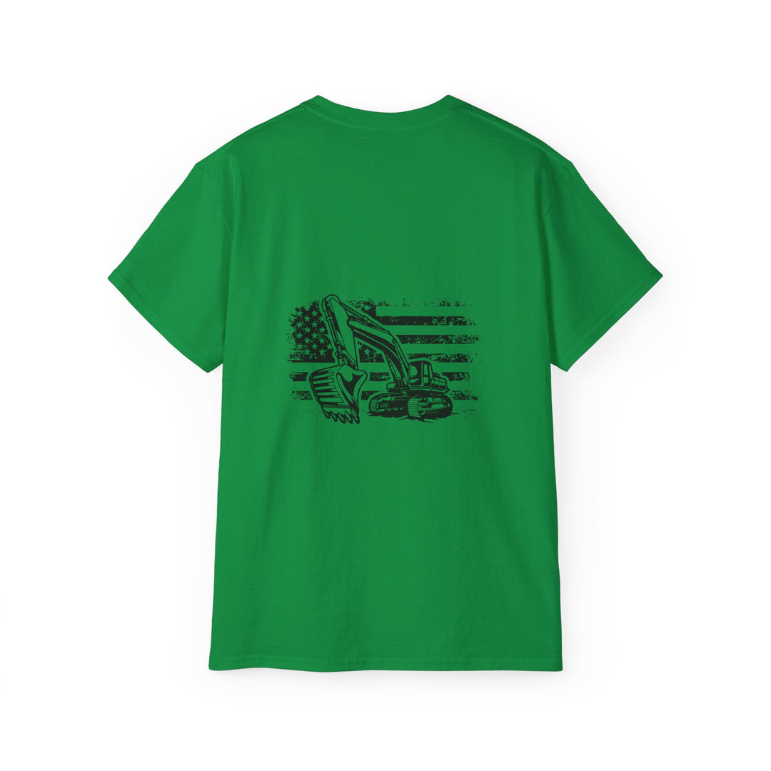 Excavator with Flag Unisex Ultra Cotton Tee