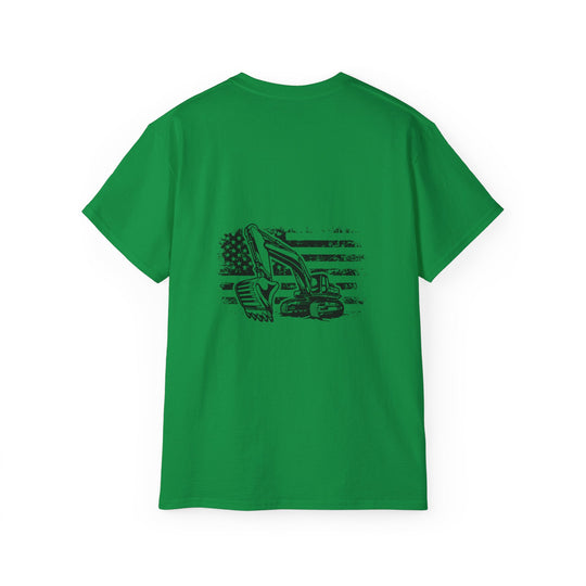 Excavator with Flag Unisex Ultra Cotton Tee