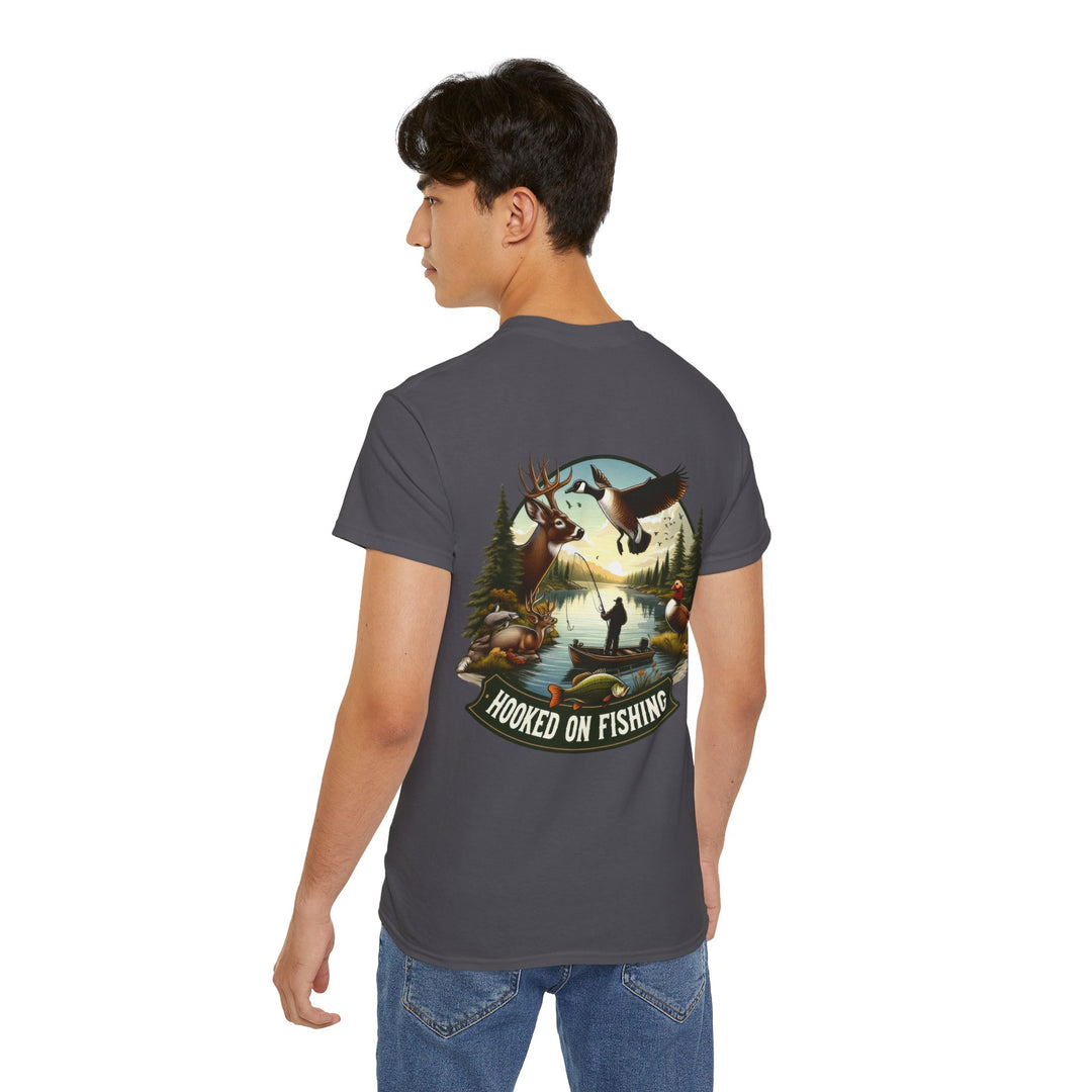 Hooked on Fishing Scene Unisex Ultra Cotton Tee