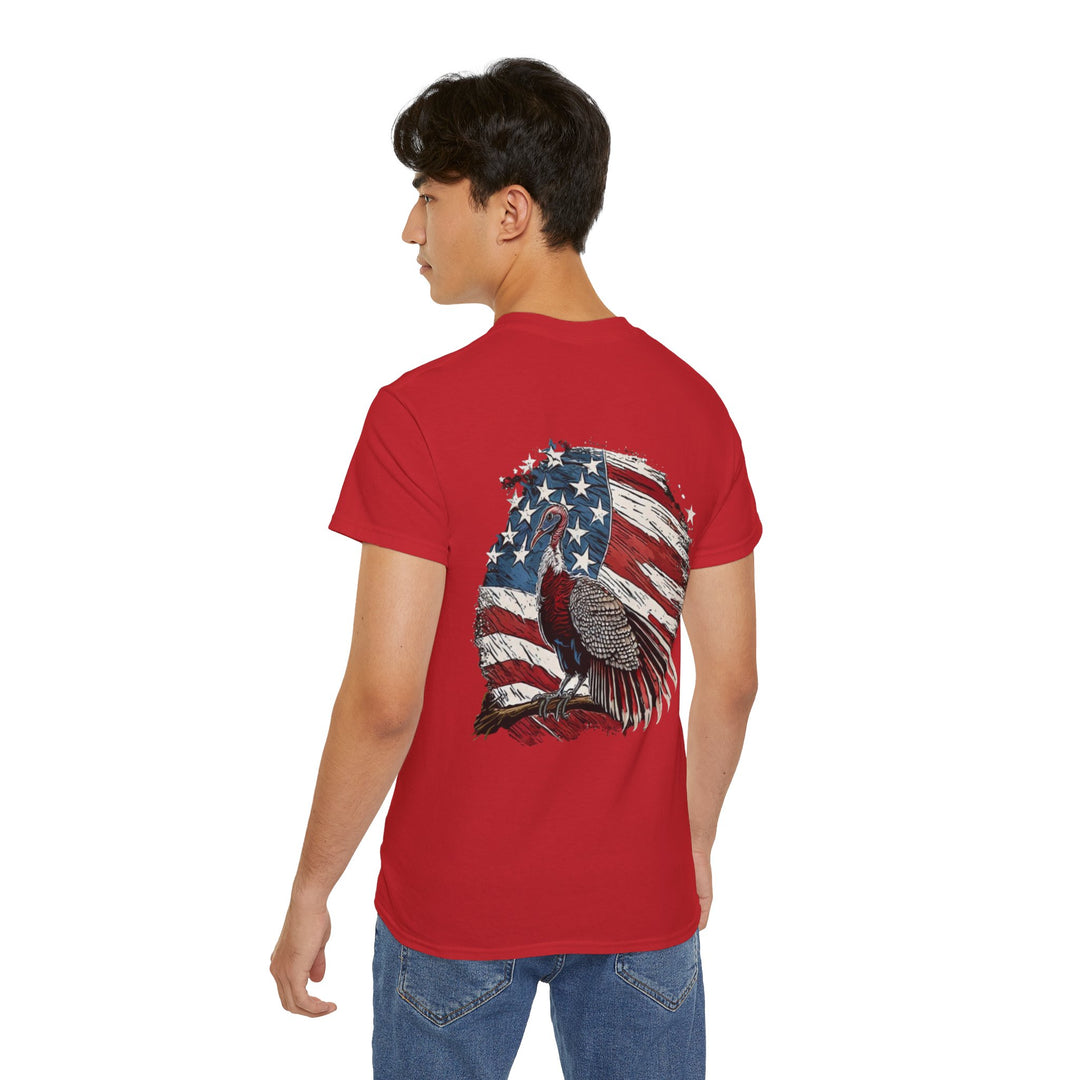 Wild Turkey American Flag Unisex Ultra Cotton Tee