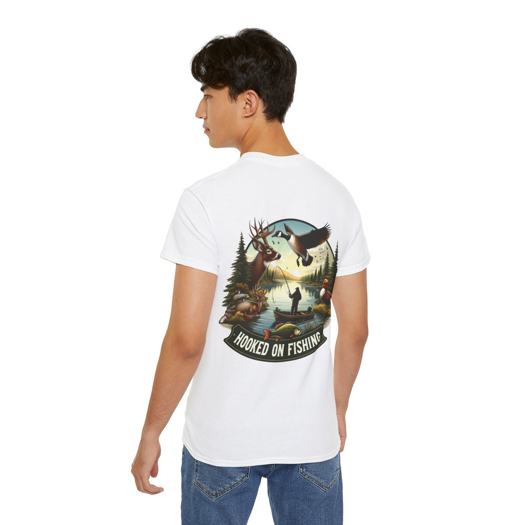 Hooked on Fishing Scene Unisex Ultra Cotton Tee