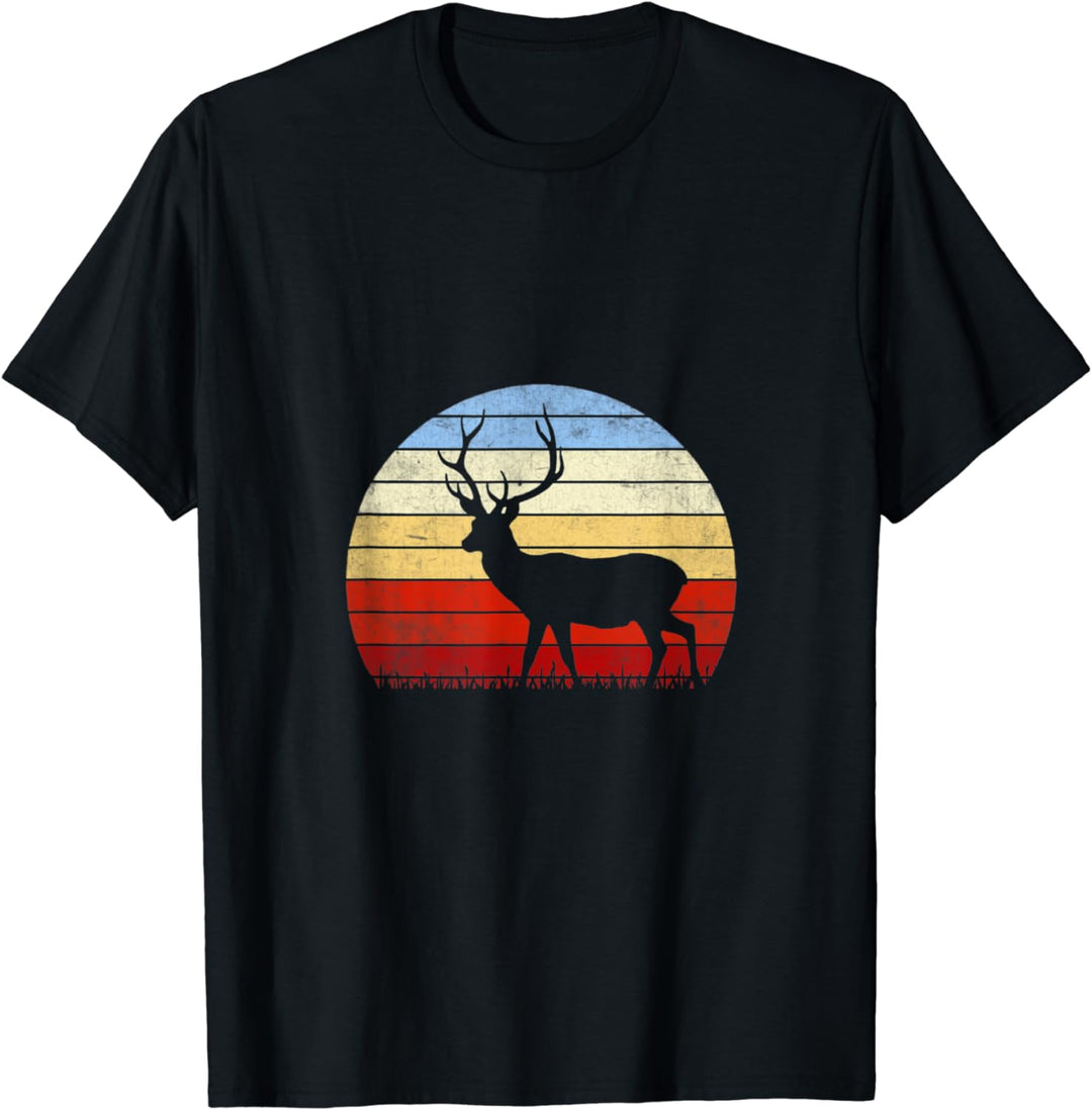 Stag Hunting Gift for Wild Roe Deer Hunter Vintage T-Shirt