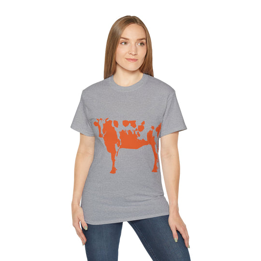 Orange Cow Unisex Ultra Cotton Tee