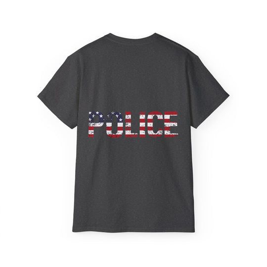 Police Flag Text Unisex Ultra Cotton Tee