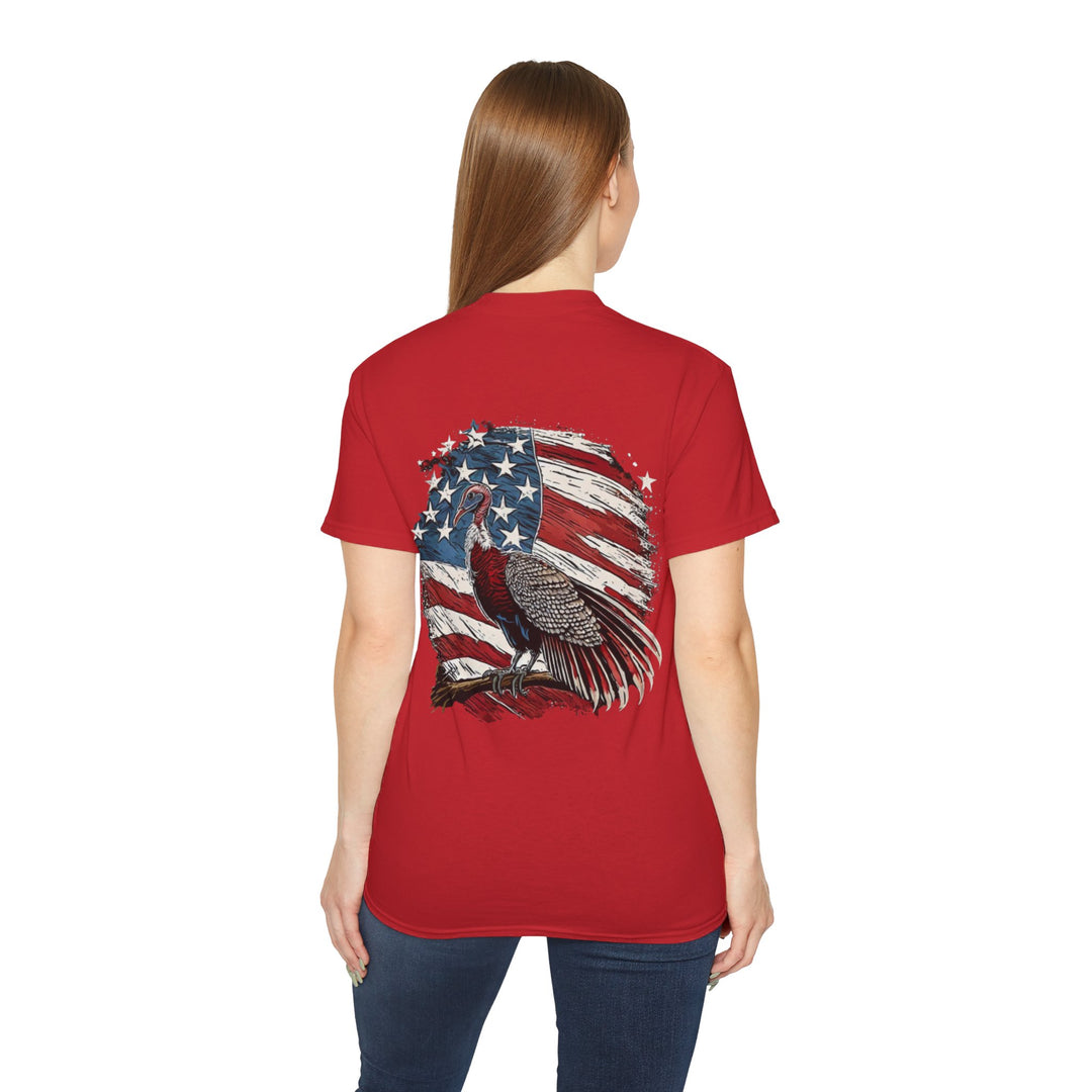 Wild Turkey American Flag Unisex Ultra Cotton Tee