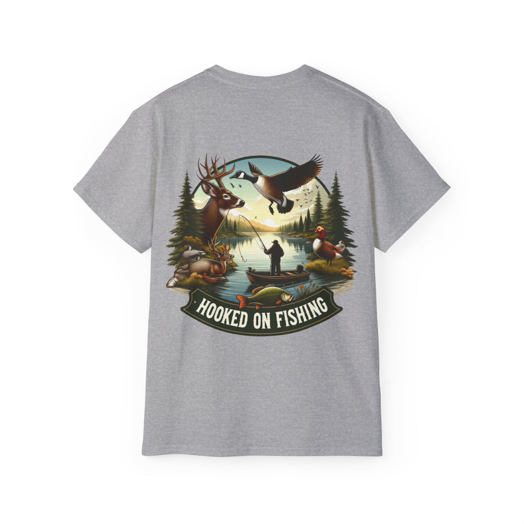 Hooked on Fishing Scene Unisex Ultra Cotton Tee