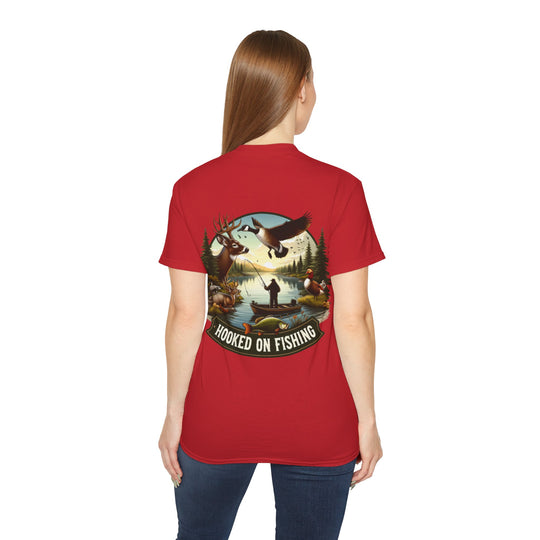 Hooked on Fishing Scene Unisex Ultra Cotton Tee